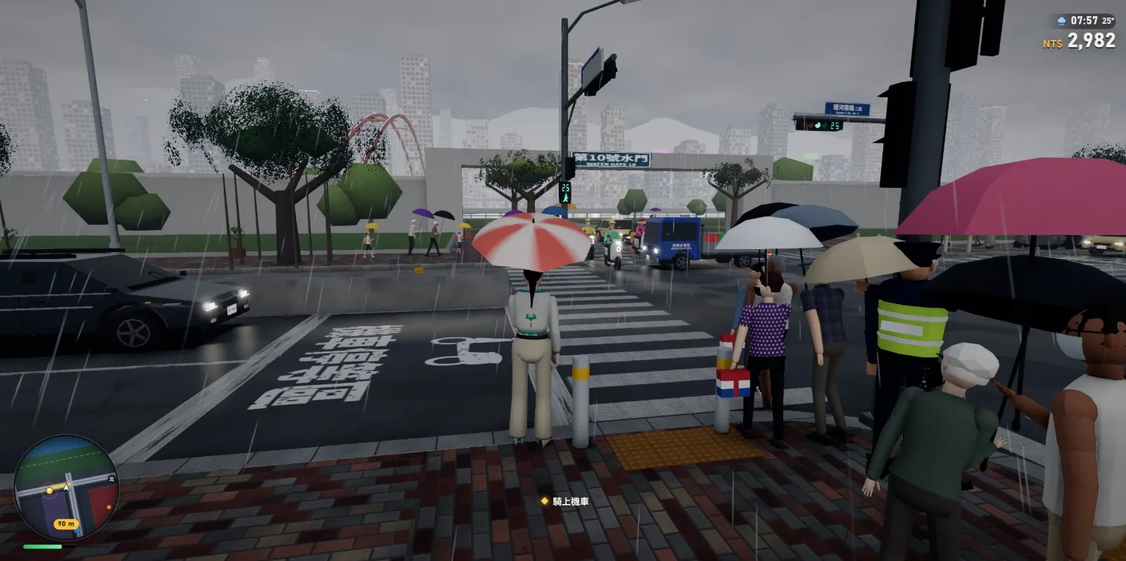 Map view of the Taipei GTA open-world game city