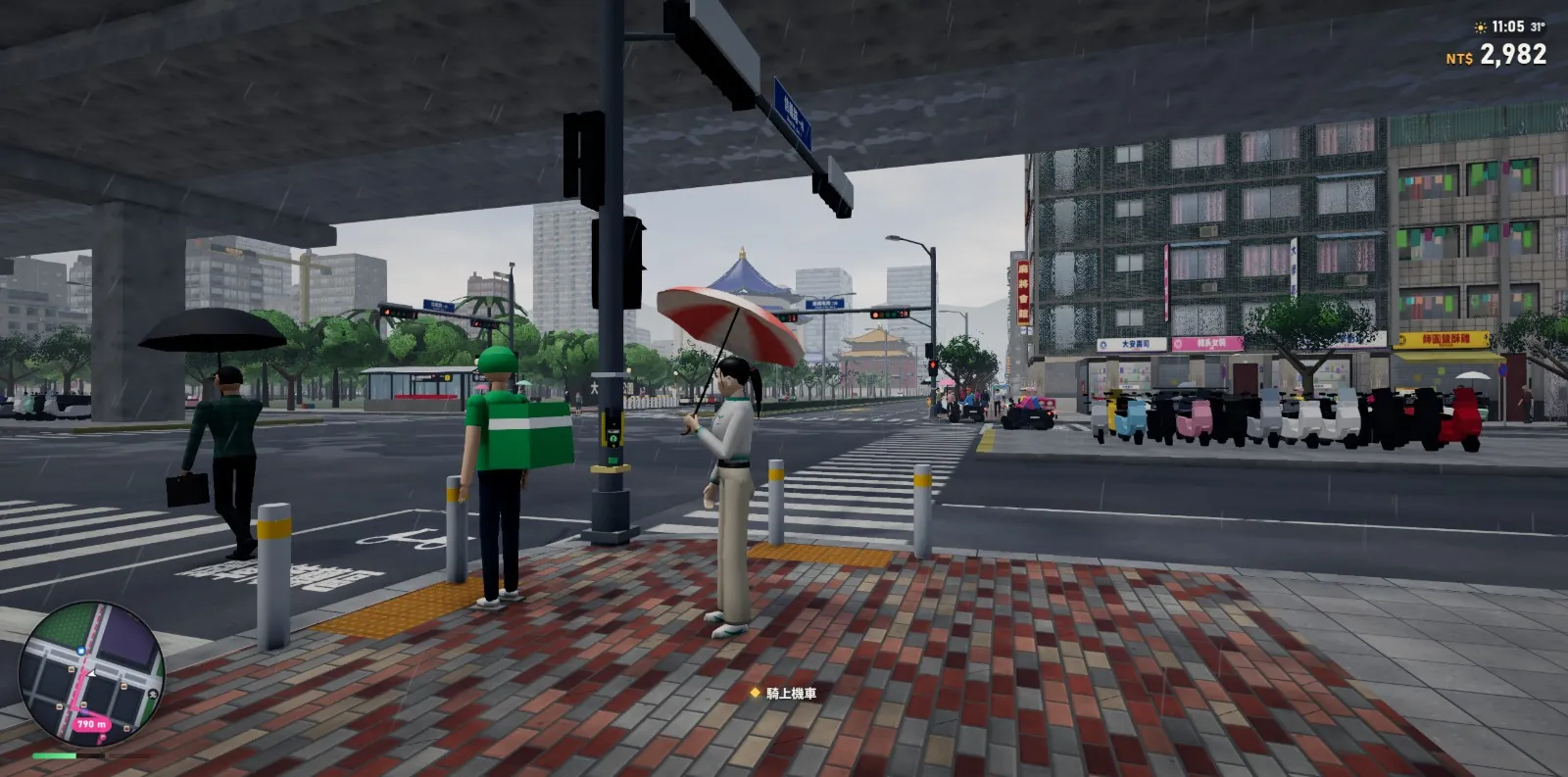 Taipei GTA city scene with recognisable Taipei scenery